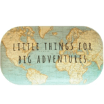 Akinių dėklas Vintage su žemėlapiu