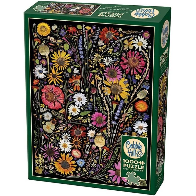 Dėlionė Laimė gėlių fone 1000