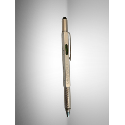 Daugiafunkcinis Tušinukas su gulsčiuku, liniuote (cm ir coliai), telefono lietikliu, dviejų rūšių atsuktuvai. 15cm