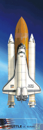 3D knygos skirtukas Buran ir Shuttle