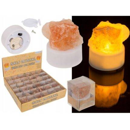 Druskos kristalas su LED lempute 4x2 cm