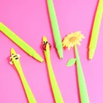 Silikoninis rašiklis (tušinukas) Boružėlė arba Saulėgraža, arba Bitutė 23cm