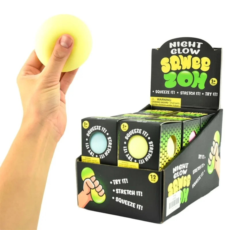 Antistresinis kamuoliukas šviečiantis tamsone 7cm skersmens