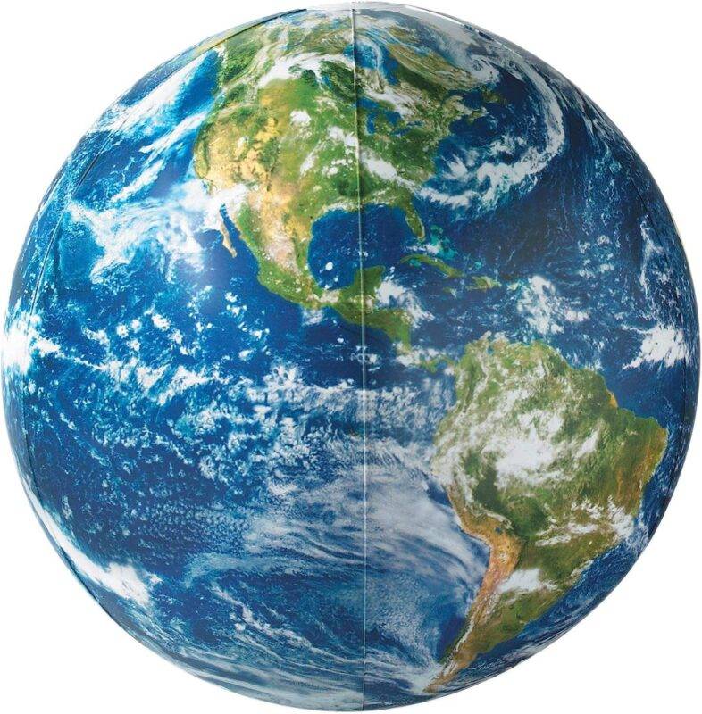Pripučiamas kamuolys Žemė iš kosmoso 40 cm