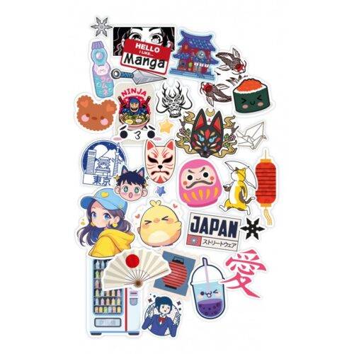 Lipdukų rinkinys Manga, Kawaii ir Japonija 200+