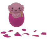 Augantis aksolotlis kiaušinyje rožinis arba žydras 6cm