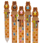 Rašiklis-tušinukas Kapibara su 10 spalvų