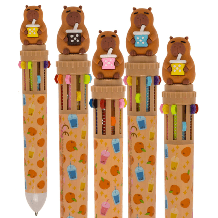 Rašiklis-tušinukas Kapibara su 10 spalvų