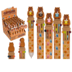 Rašiklis-tušinukas Kapibara su 10 spalvų