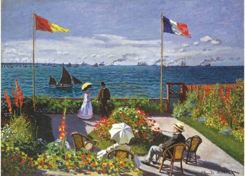 Dėlionė Sodas prie Šv. Adresso (Garden at Sainte-Adresse). Claude Monet 1000