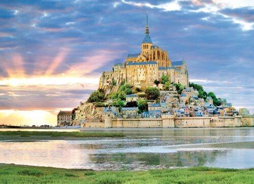 Dėlionė Mont St. Michel (Šv. Mišelio kalnas arba Šv. Mykolo kalnas), Prancūzija 1000