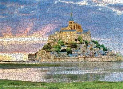 Dėlionė Mont St. Michel (Šv. Mišelio kalnas arba Šv. Mykolo kalnas), Prancūzija 1000