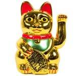 Sėkmę nešanti Maneki Neko Katė su judančia letenėle 12x10x20cm