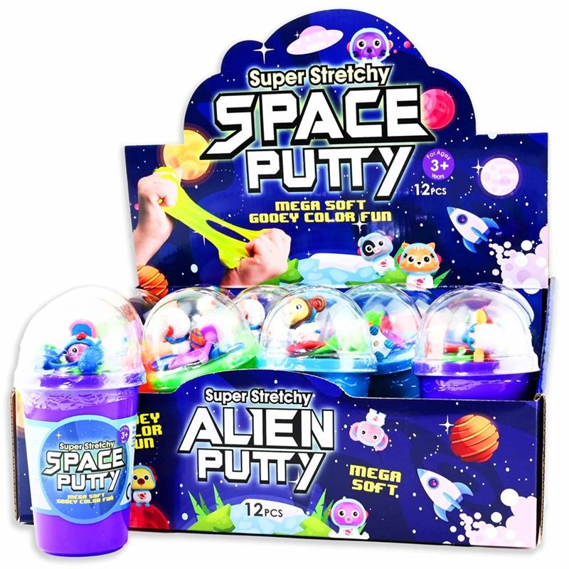 7300009641413 1 Slime su žaisliuku Kosmosas 12 skirtingų spalvų ir žaisliukų. Parenkami atsitiktine tvarka
