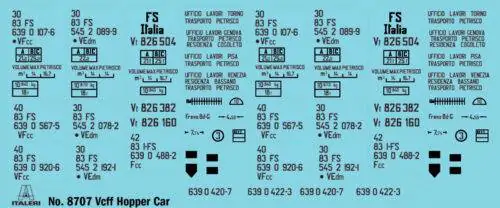 Klijuojamas plastikinis modelis Vcff Hopper Car ITALERI 1/87