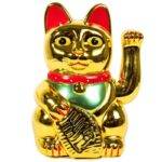 Sėkmę nešanti Maneki Neko Katė su judančia letenėle 12x10x20cm