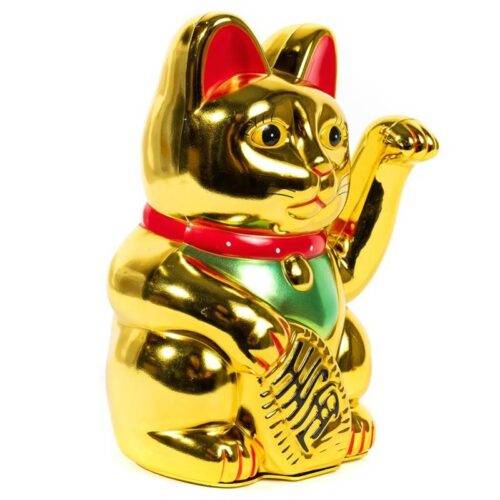 Sėkmę nešanti Maneki Neko Katė su judančia letenėle 12x10x20cm