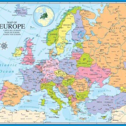 Dėlionė Europos žemėlapis 1000 detalių