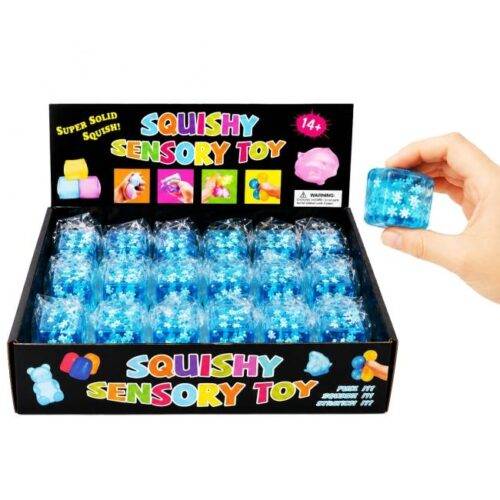 Antistresinis žaislas Ledo kubas su snaigėmis 3.5x3.5x3.5cm