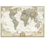 Pasaulio žemėlapis National Geographic, antikinio tipo, M 1:11,7mln, 193x295 cm
