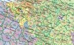 Europos politinis žemėlapis su pašto kodais. Sieninis. M 1:6mln,122x78,5cm