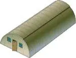 Plastikinis modelio rinkinys Quonset trobelės kareivinės 1/72 ITALERI