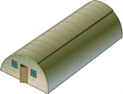 Plastikinis modelio rinkinys Quonset trobelės kareivinės 1/72 ITALERI
