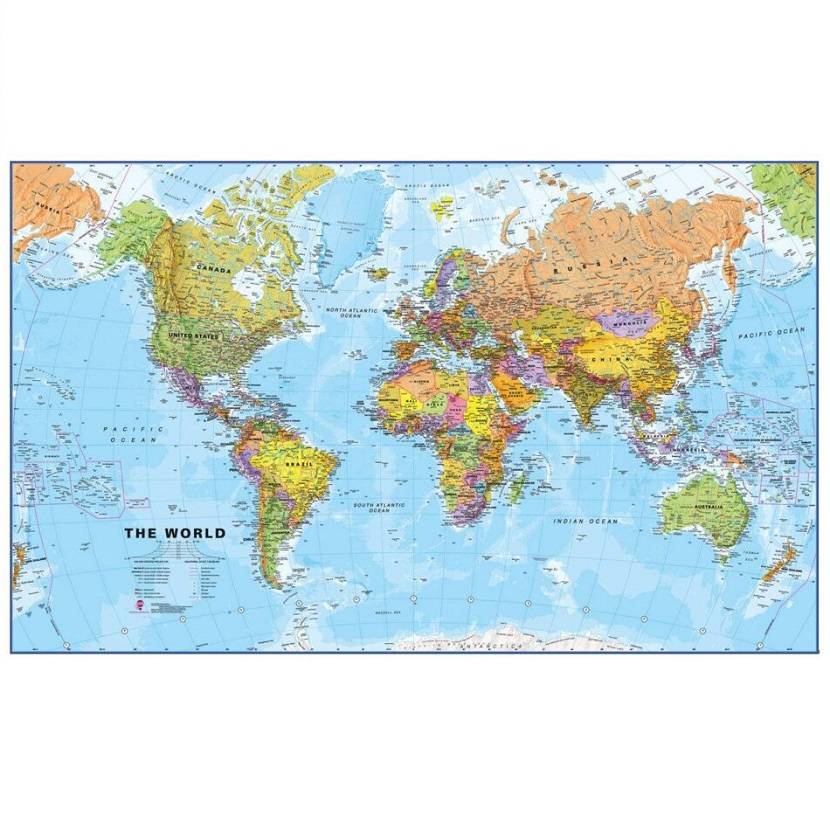 9781903030578 11 Pasaulio politinis žemėlapis 120x195 cm, 1:20 mln, laminuotas