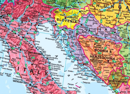Europos politinis žemėlapis 100x139cm, 1:4,2 mln, laminuotas, su metaliniais laikikliais