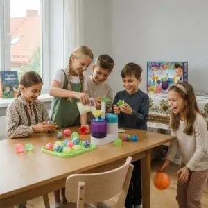 Sukurk 50 šokinėjančių kamuoliukų