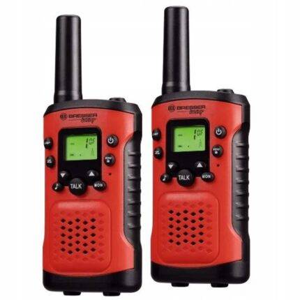 Vaikiškos Radijo Stotelės Bresser Junior (Racijos, Walkie-Talkie) – Raudonos (2 vnt. rinkinys)