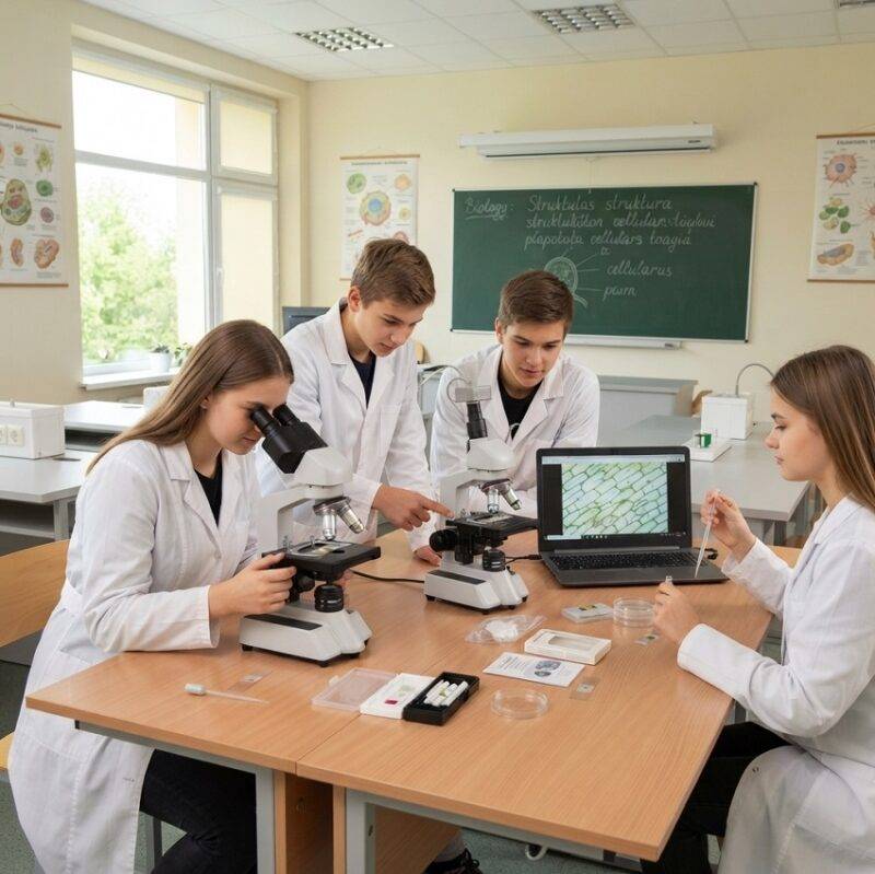 Biologinis mikroskopas Researcher Trino 40x-1000x