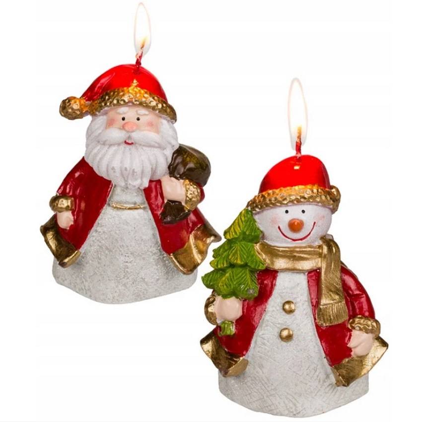 4029811441860 1 Dekoratyvinė Kalėdinė Žvakė (10 cm, Asortimentas) – Jaukioms Šventėms