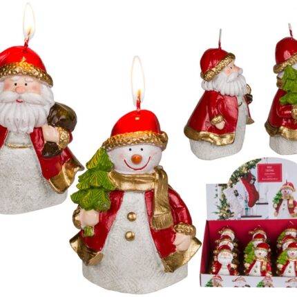 Dekoratyvinė Kalėdinė Žvakė (10 cm, Asortimentas) – Jaukioms Šventėms