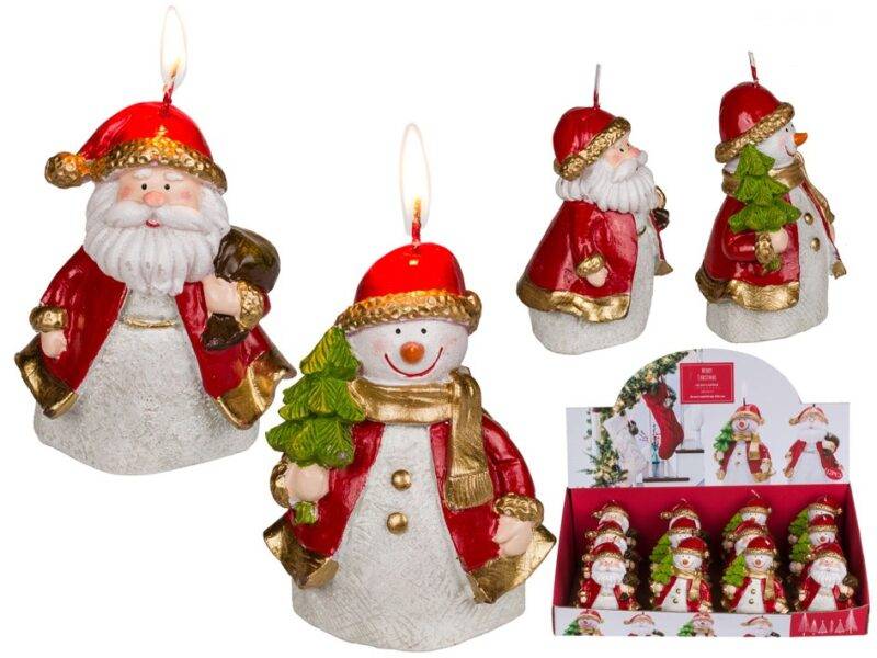 Dekoratyvinė Kalėdinė Žvakė (10 cm, Asortimentas) – Jaukioms Šventėms