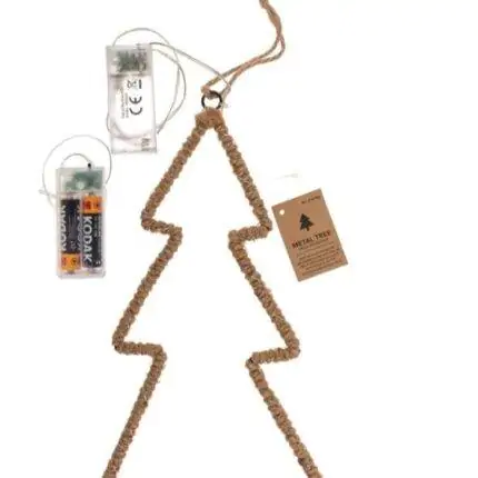 Metalinė LED Kalėdų Eglutė Pakabinama Dekoracija 28cm