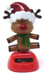 Saulės Energija Veikianti Kalėdinė Figūrėlė (Bobblehead) – Šventinė Dekoracija. 3 Variantai, parduodami atskirai