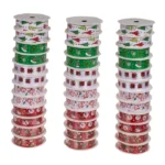 Kalėdinė-dekoratyvinė dovanų juostelė 2 cm x 2 m