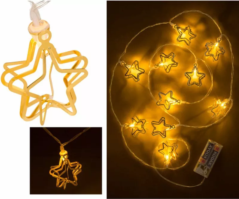 4029811482238 22 LED lempučių girlianda Žvaigždutės 185 cm