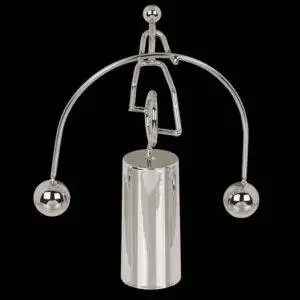 Kinetinė vienračio figūrėlė balansavimui – metalinė stalo puošmena 15.6 cm