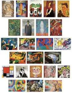 Advento kalendorius-dėlionės Šiuolaikinis menas. 24x50